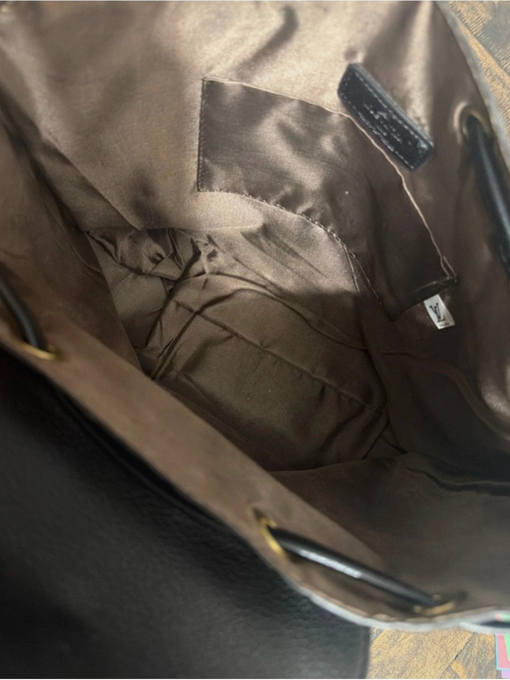 Black Embossed Monogram Backpack - Picture 3 of 4